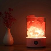 水晶盐石空气净化灯 喜马拉雅盐灯 助眠伴睡氛围灯 商务实用礼品