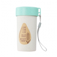 创意小清新小麦秸秆手提星星广告杯 麦香运动随身水杯 广告小礼品