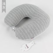 条纹泡沫粒子U型枕 舒适透气颈枕 办公午休枕 20元以内礼品