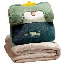 抱枕被小毛毯加绒保暖午休空调盖被 员工礼品发什么好